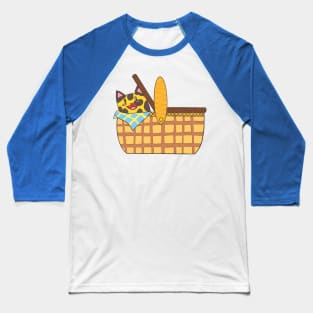 Picnic Kitty Baseball T-Shirt